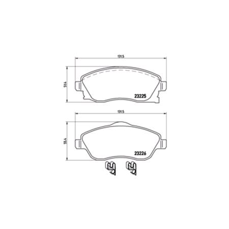 Brembo Front Brake Pads (Full set for Front Axle)   P59036