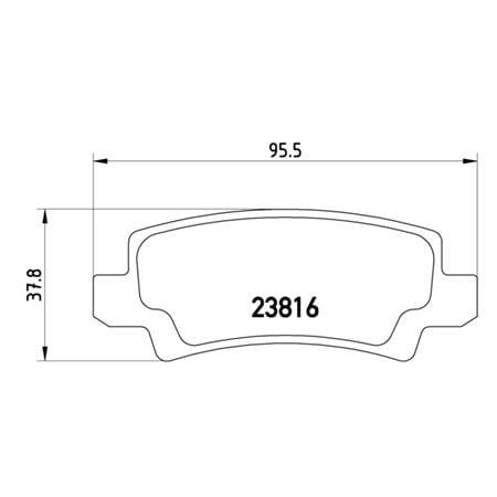Brembo Rear Brake Pads (Full set for Rear Axle)   P83065