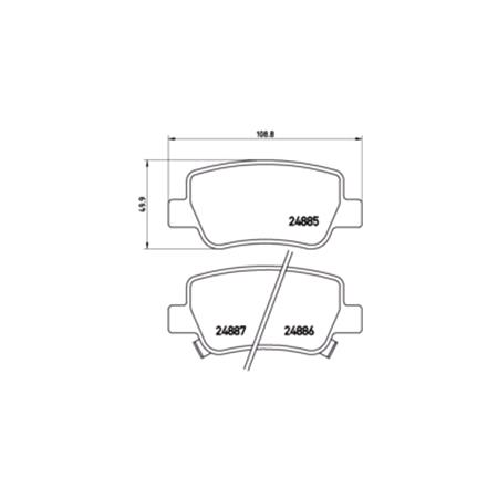 Brembo Rear Brake Pads (Full set for Rear Axle)   P83112