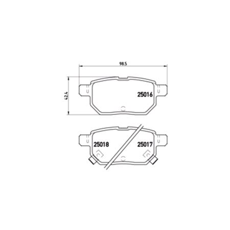 Brembo Rear Brake Pads (Full set for Rear Axle)