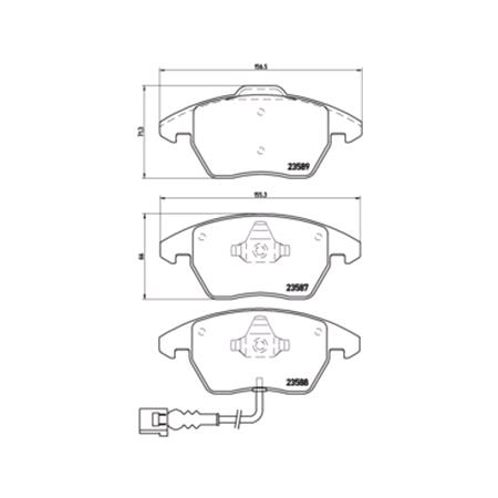 Brembo Front Brake Pads (Full set for Front Axle)