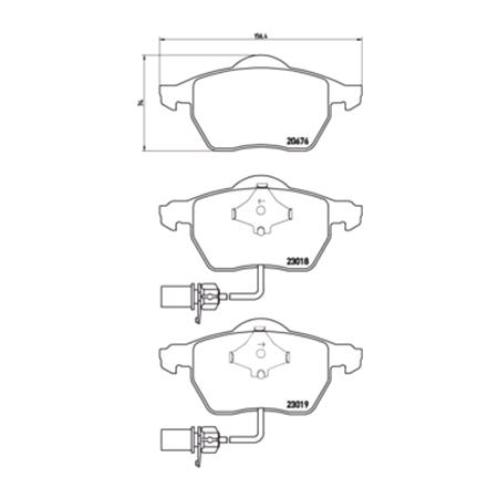 Brembo Front Brake Pads (Full set for Front Axle)   P85085