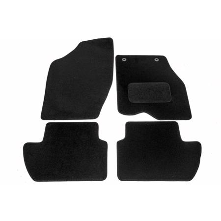 Tailored Car Floor Mats in Black for Peugeot 307  2000 2007   2 Holes Only Version