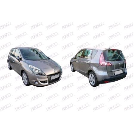 Renault Scenic 2009 2012 LH (Passenger Side) Front Bumper Grille Bezel, Painted Silver