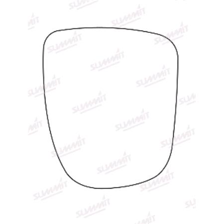 Right Stick On Upper Wing Mirror Glass for Nissan PRIMASTAR Platform/Chassis 2002 2006