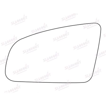 Left Stick On Wing Mirror glass for AUDI A4, 2004 2008
