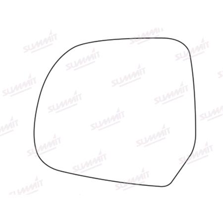 Left Stick On Wing Mirror Glass for Dacia DOKKER, 2012 Onwards