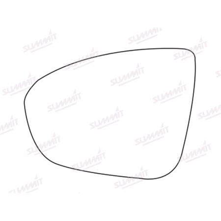 Left Stick On Wing Mirror Glass for Vauxhall MERIVA Mk II 2010 Onwards