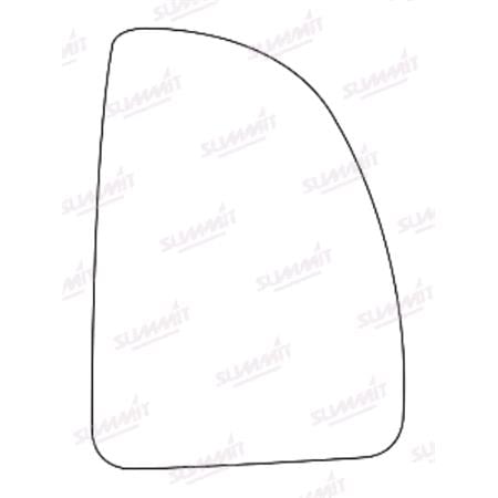 Right Stick On Wing Mirror Glass for Citroen RELAY Bus, 1999 2002