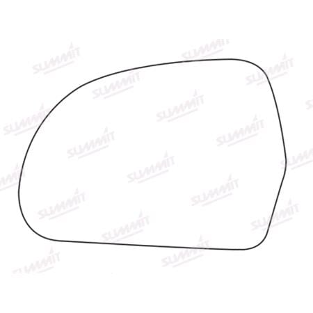 Left Stick On Wing Mirror Glass (for 125mm tall mirrors   see images) for Skoda SUPERB 2008 2015, Please measure at the centre of glass to ensure its 125mm, otherwise this glass may not fit