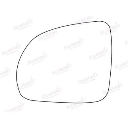Left Stick On Wing Mirror Glass for Kia PICANTO, 2007 2011