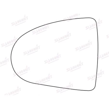 Left Stick On Wing Mirror Glass for Mitsubishi COLT VI 2004 2012
