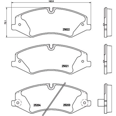 Textar Front Brake Pads (Full set for Front Axle)