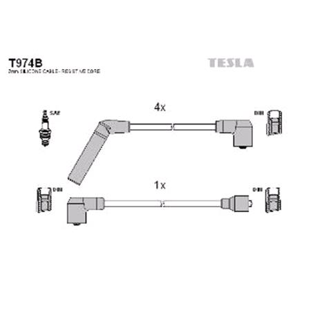 Tesla Ignition Leads   T974B