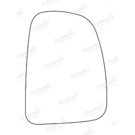 Right Stick On Mirror Glass for Ford TRANSIT Bus, 1994 2000