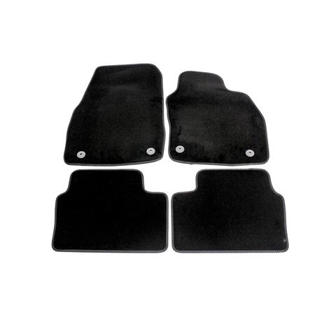 Luxury Tailored Car Floor Mats in Black for Holden Holden Astra AH Sedan 2004 2009   2 Clip In Driver and 2 Clip In Passenger