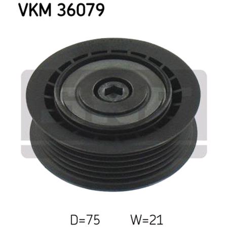 SKF Deflection Guide Pulley V Ribbed Belt   VKM36079