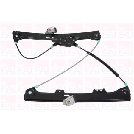 Front Right Electric Window Regulator Mechanism (without motor) for BMW 5 Series (E60), 2003 2010, 4 Door Models, One Touch/AntiPinch Version, holds a motor with 6 or more pins