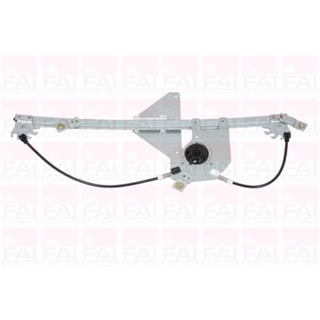 Front Left Electric Window Regulator Mechanism (without motor) for Citroen BERLINGO Multispace, 2008 2017, 2 Door Models, One Touch/AntiPinch Version, holds a motor with 6 or more pins