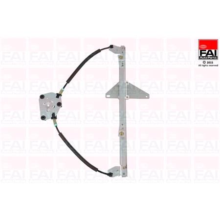 Front Left Electric Window Regulator Mechanism (without motor) for Citroen C4 (LC_), 2004 2010, 4 Door Models, One Touch/AntiPinch Version, holds a motor with 6 or more pins