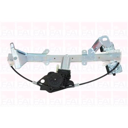Front Right Electric Window Regulator (with motor) for FORD FIESTA V (JH_, JD_), 2001 2008, 4 Door Models, WITHOUT One Touch/Antipinch, motor has 2 pins/wires