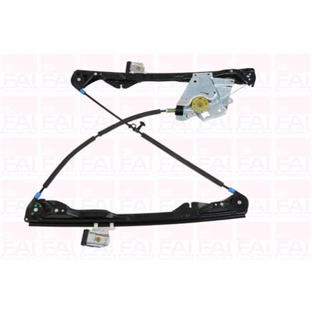 Front Left Electric Window Regulator Mechanism (without motor) for FORD FOCUS Saloon (DFW), 1999 2005, 4 Door Models, One Touch/AntiPinch Version, holds a motor with 6 or more pins