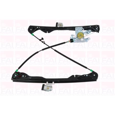 Front Left Electric Window Regulator Mechanism (without motor) for FORD FOCUS Saloon (DFW), 1999 2005, 4 Door Models, WITHOUT One Touch/Antipinch, holds a standard 2 pin/wire motor