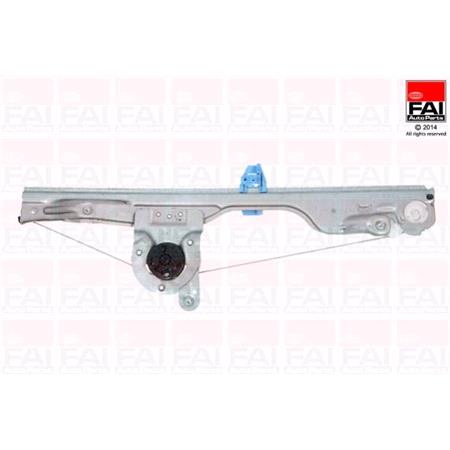 Front Right Electric Window Regulator Mechanism (without motor) for Renault Grand Modus, 2008 2010, 4 Door Models, One Touch/AntiPinch Version, holds a motor with 6 or more pins