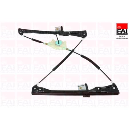 Front Right Electric Window Regulator Mechanism (without motor) for VW BORA Estate (1J6), 1999 2005, 4 Door Models, One Touch/AntiPinch Version, holds a motor with 6 or more pins
