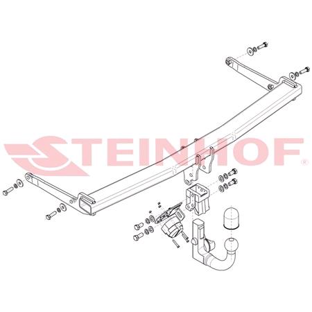 Steinhof Automatic Detachable Towbar (vertical system) for Audi Q2, 2016 Onwards