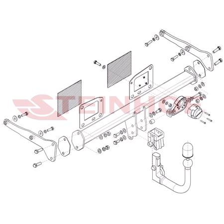 Steinhof Automatic Detachable Towbar (vertical system) for Audi A4 Avant 2015 Onwards (incl. Quattro) (excl. S Line / S4)