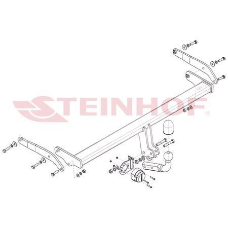 Steinhof Towbar (fixed with 2 bolts) for Audi A3 Limousine 2020 Onwards (incl. S Line) (incl. Hybrid)