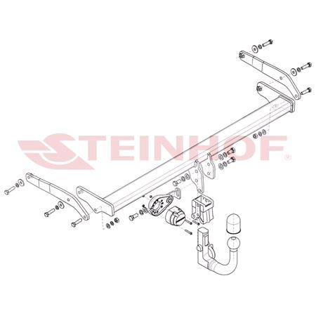 Steinhof Automatic Detachable Towbar (vertical system) for Audi Audi A3 Limousine 2020 Onwards (incl. S Line, incl. Hybrid)