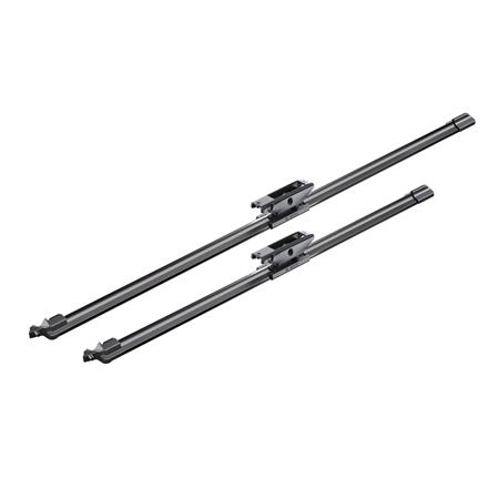 Bosch A200S AetoTwin Flat Wiper Blades Set (600/475mm) for Citroen C4 CACTUS Van 2014 to 2020