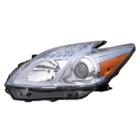 Left Headlamp (Halogen, Takes H11/HB3 Bulbs, Supplied Without Motor) for Toyota PRIUS 2010 on