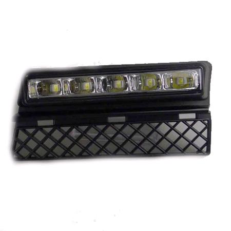 Front Daytime Running Lamp Kit, LED, Supplied With Grilles for Audi A4, 2005 2007 