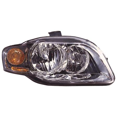 Right Headlamp (With Amber Indicator, Halogen, Takes H7/H7 Bulbs, Original Equipment) for Audi A4 Avant 2005 2008
