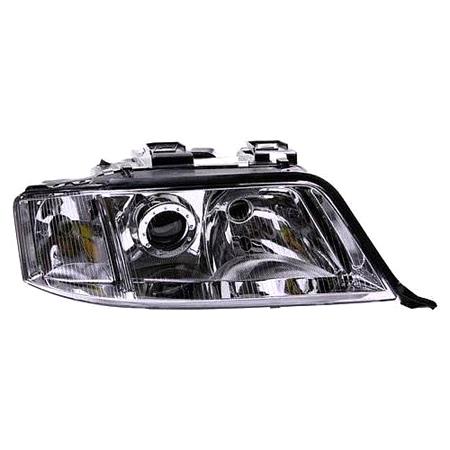 Right Headlamp (Halogen, Takes H1/H7 Bulbs, Original Equipment) for Audi A6 1997 1999
