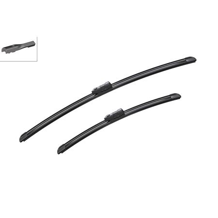 BOSCH A983S AeroTwin Flat Wiper Blades Set (575/400mm   Top Lock Arm Connection) for Isuzu D Max 2019 Onwards