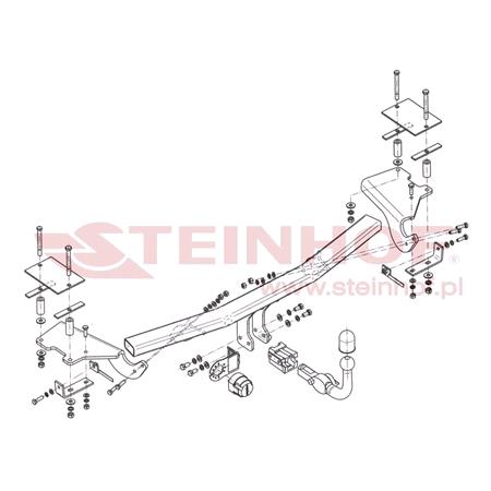 Steinhof Automatic Detachable Towbar (horizontal system) for Alfa Romeo 159,  2005 to 2011