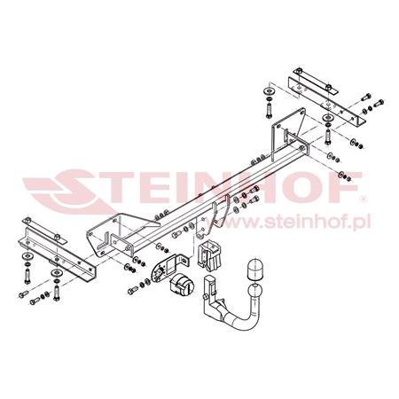 Steinhof Automatic Detachable Towbar (vertical system) for Alfa Romeo GIULIETTA,  2010 to 2015