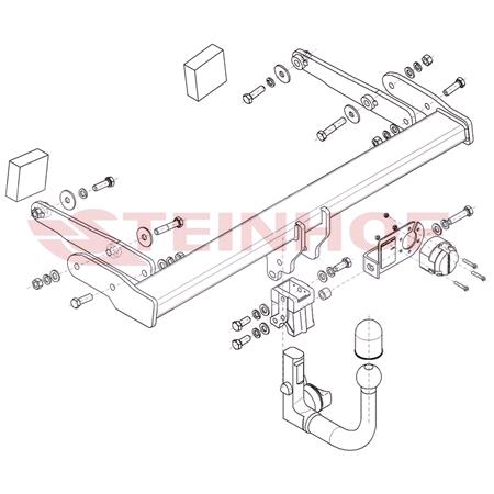 Steinhof Automatic Detachable Towbar (vertical system) for Audi A4, 2015 Onwards