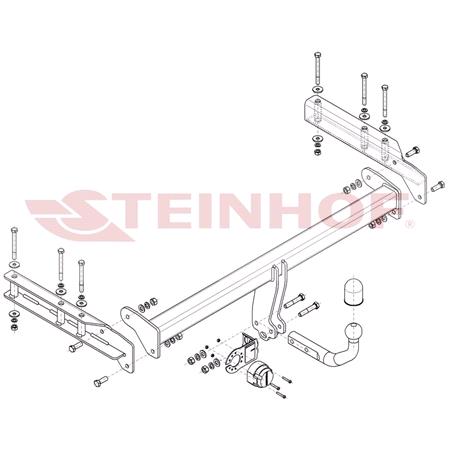 Steinhof Towbar (fixed with 2 bolts) for Audi A6 ALLROAD, 2000 2005