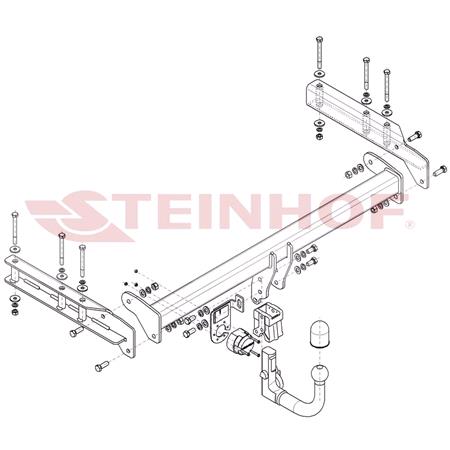 Steinhof Automatic Detachable Towbar (vertical system) for Audi A6 ALLROAD, 2000 2005