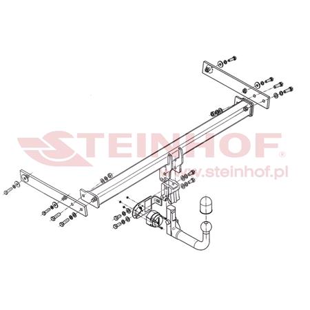 Steinhof Automatic Detachable Towbar (vertical system) for Audi Q3, 2011 2018