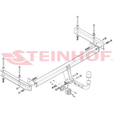 Steinhof Towbar (fixed with 2 bolts) for Audi A6 Allroad, 2006 2011