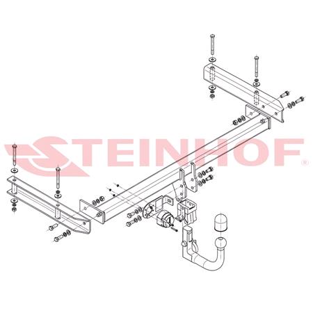 Steinhof Automatic Detachable Towbar (vertical system) for Audi A6 Allroad, 2006 2011