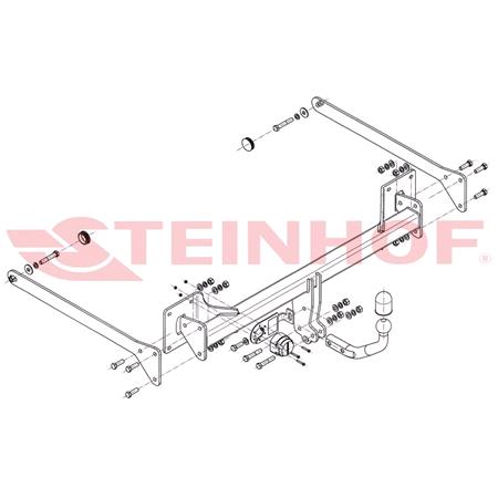 Steinhof Towbar (fixed with 2 bolts) for Audi A8, 2010 2017