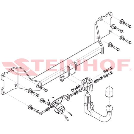 Steinhof Automatic Detachable Towbar (vertical system) for Audi Q7, 2015 Onwards