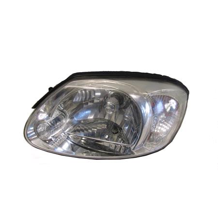 Left Headlamp (Halogen, Takes H4 Bulb, With Clear Indicator) for Hyundai ACCENT Saloon 2003 2006